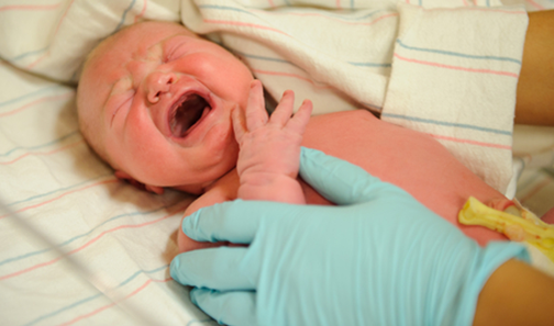 New born baby crying